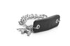 Inter Chainable Wristwear - Black Leather/Silver Chain