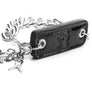 Inter Chainable Wristwear - Patent Black Leather/Silver Chain