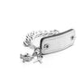 Inter Chainable Wristwear - Patent White Leather/Silver Chain