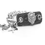 Inter Chainable Wristwear - Patent Black Leather/Silver Mascot