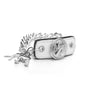 Inter Chainable Wristwear - Patent White Leather/Silver Ribbon