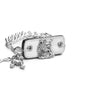 Inter Chainable Wristwear - Patent White Leather/Silver Lion