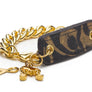 Inter Chainable Wristwear - Floral Metallic Leather/Gold Chain
