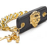 Inter Chainable Wristwear - Black Leather/Gold Mascot