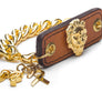 Inter Chainable Wristwear - Brown Leather/Gold Mascot