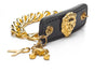 Inter Chainable Wristwear - Patent Black Leather/Gold Mascot