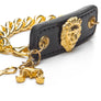 Inter Chainable Wristwear - Patent Black Leather/Gold Mascot