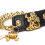 Inter Chainable Wristwear - Patent Black Leather/Gold Lion