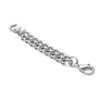 Inter Chainable Wristwear - Patent White Leather/Silver Ribbon