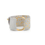 Wrap Around Wristwear - White/Gold Leather