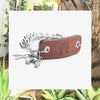 Inter Chainable Wristwear - Brown Leather/Silver Chain