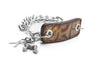 Inter Chainable Wristwear - Floral Copper Leather/Silver Chain