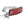 Inter Chainable Wristwear - Floral Red Leather/Silver Chain