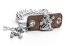 Inter Chainable Wristwear - Patent Brown Leather/Silver Lion