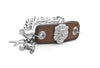 Inter Chainable Wristwear - Patent Brown Leather/Silver Mascot