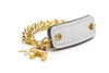 Inter Chainable Wristwear - Patent White Leather/Gold Chain