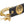 Inter Chainable Wristwear - Black Leather/Gold Ribbon