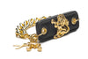 Inter Chainable Wristwear - Black Leather/Gold Lion