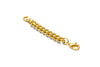 Inter Chainable Wristwear - Brown Leather/Gold Ribbon