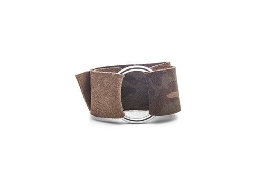 Wrap Around Wristwear - Camouflage Leather