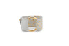 Wrap Around Wristwear - White/Gold Leather